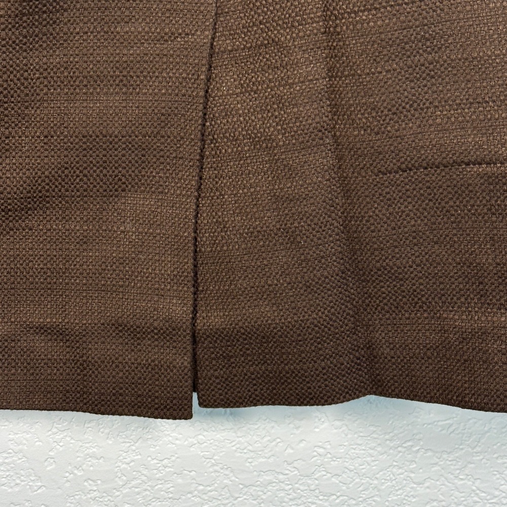 Le Suit Essentials Women's Brown Textured BasketWeave Pencil Skirt Career 10 - Picture 4 of 12